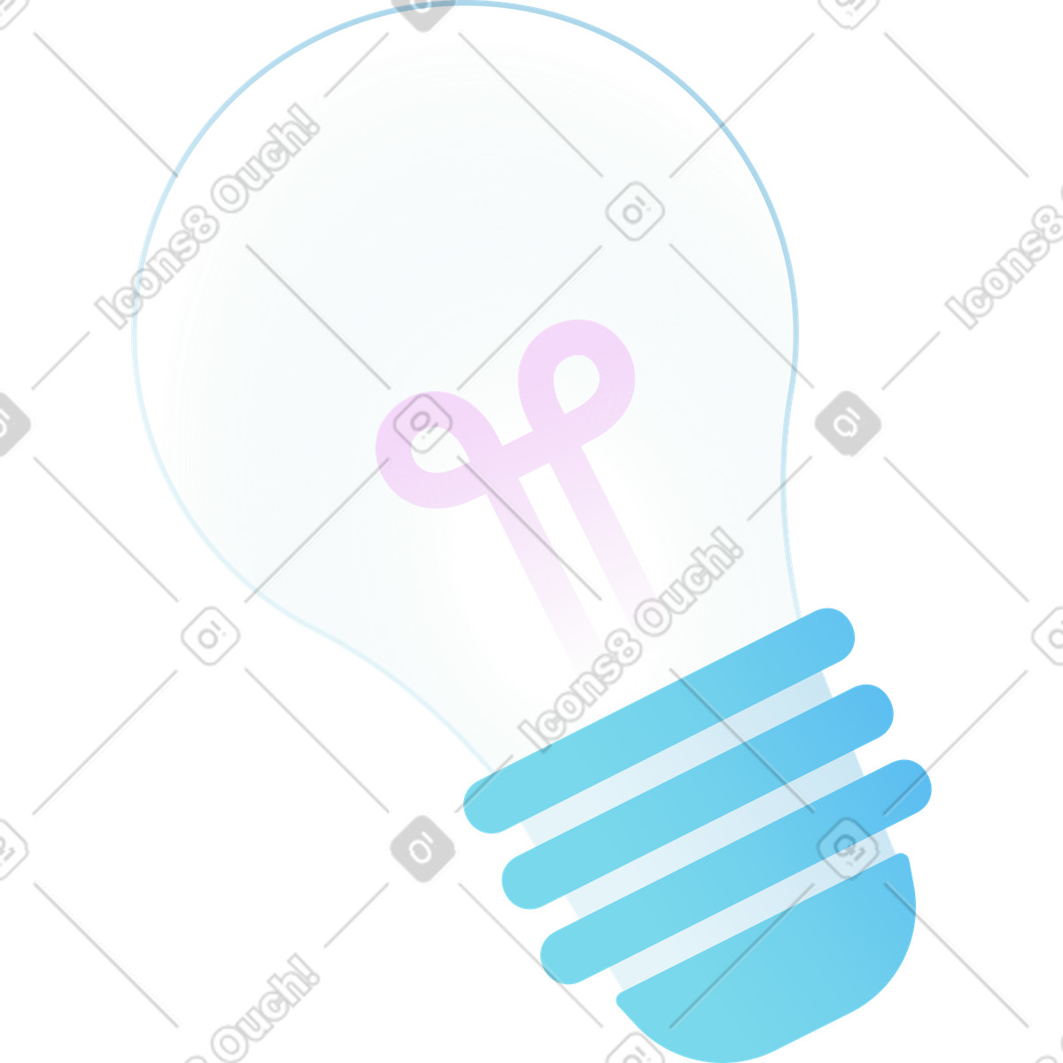 Bulb illustration in Airy style download in PNG, SVG