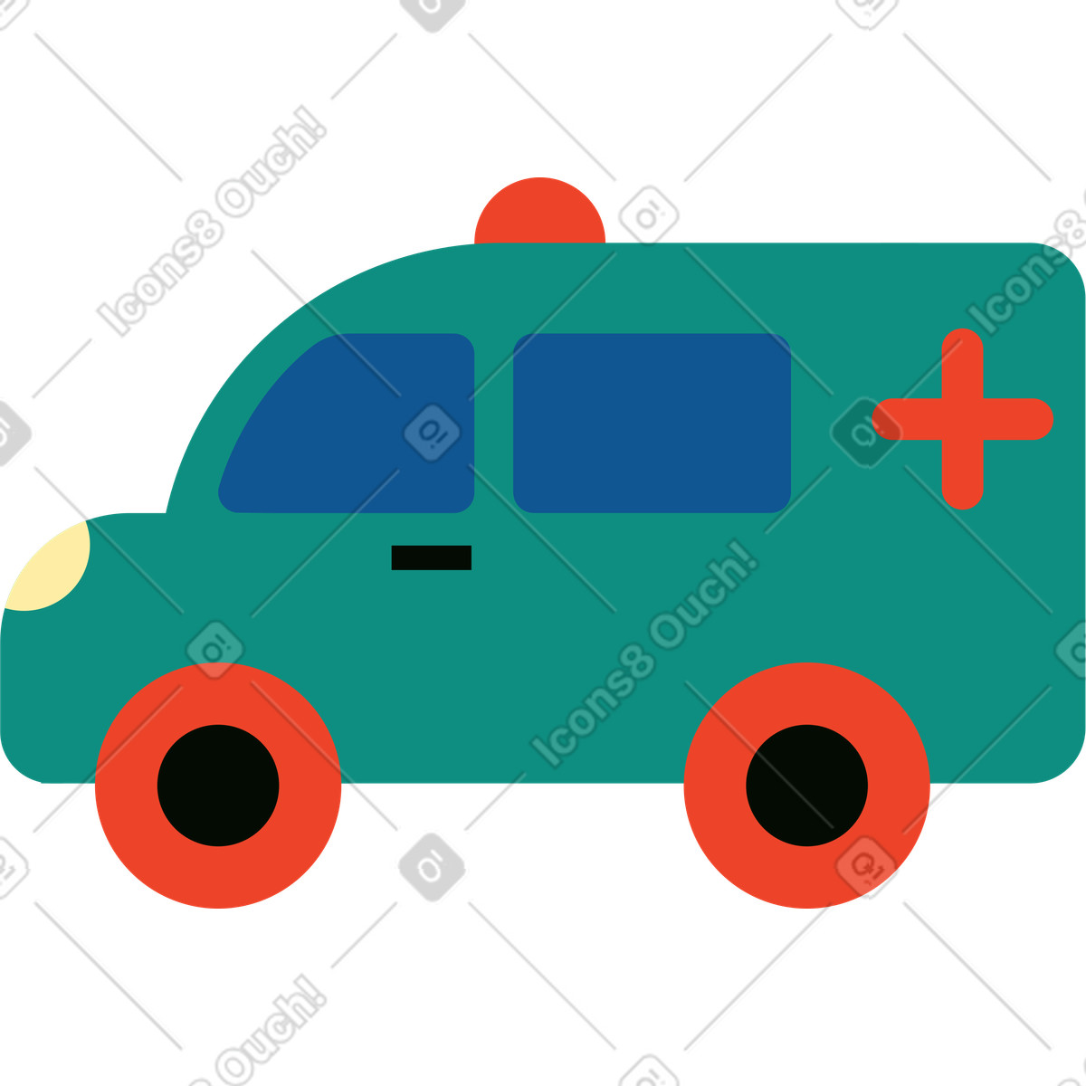 下载 Polar 风格的 救护车 插画，支持 PNG、SVG 格式