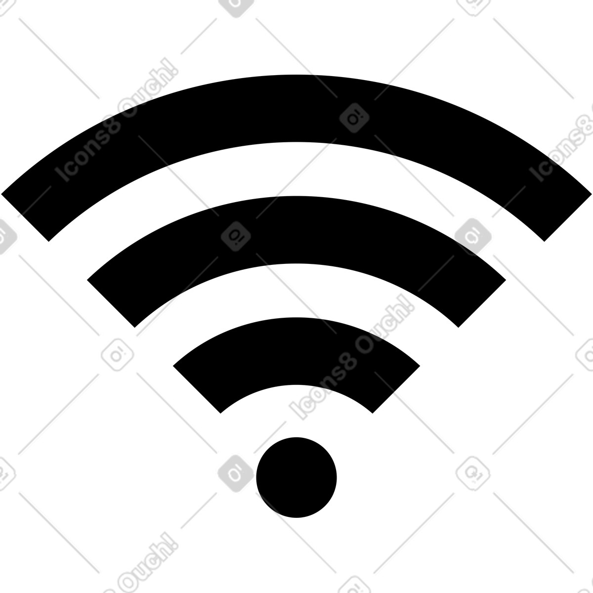 Memphis スタイルの アイコンwifi のイラストをPNG、SVG形式でダウンロード