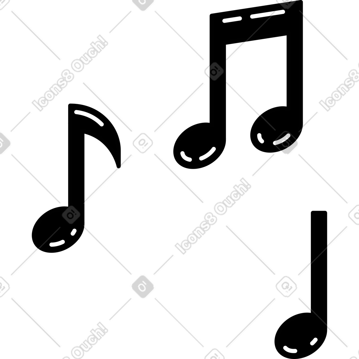 Musical notes illustration clipart beautiful vectors and graphics for music themes