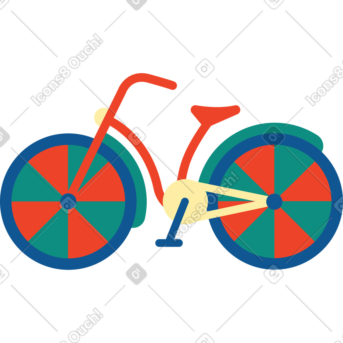 Illustration Vélo dans le style Polar à télécharger aux formats PNG, SVG