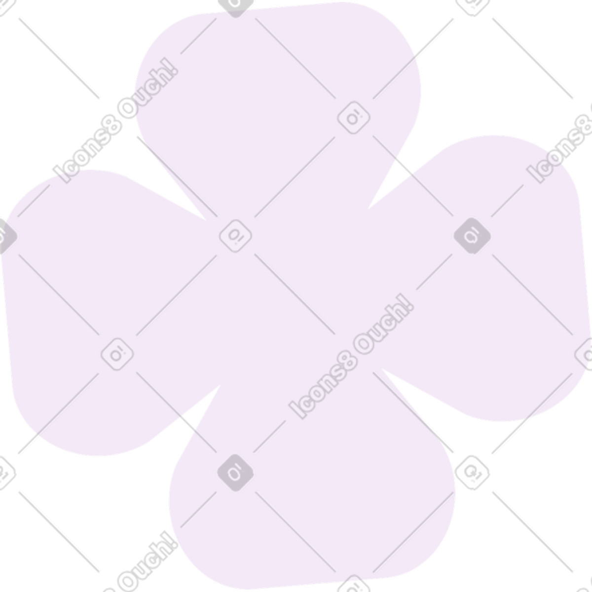 Ilustración Trébol en estilo Conifer a descargar en PNG y SVG