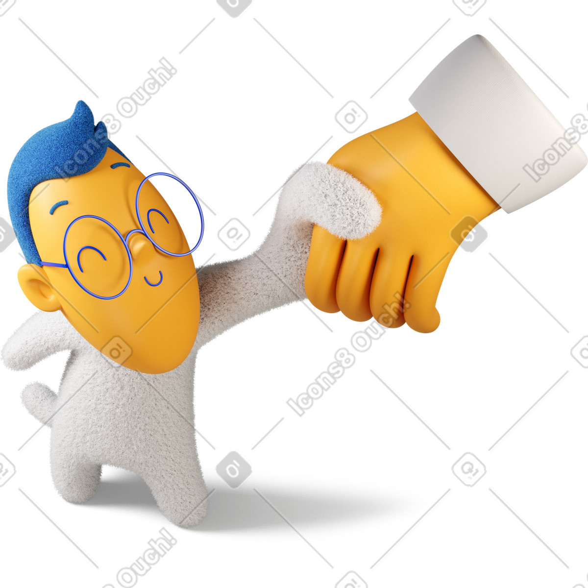 Friendly handshake illustration showcasing cooperation agreement, cartoon clipart in SVG