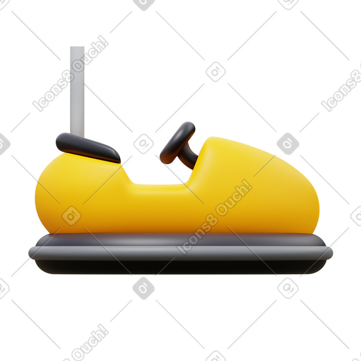 下载 3D Fluency 风格的 Bumper car 插画，支持 PNG、SVG 格式