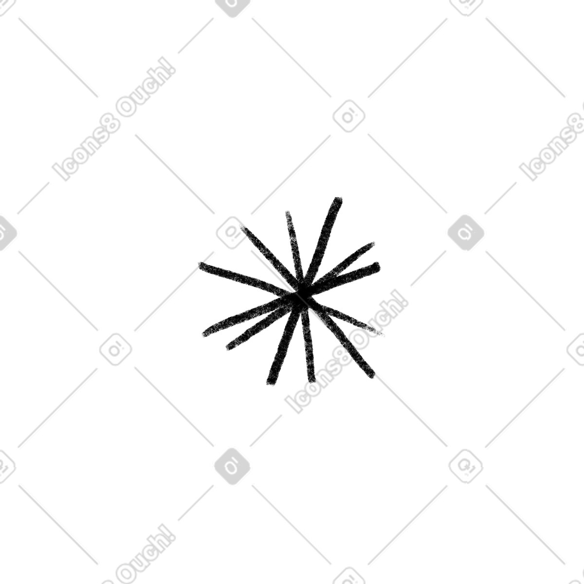 Black star illustration in PNG, SVG