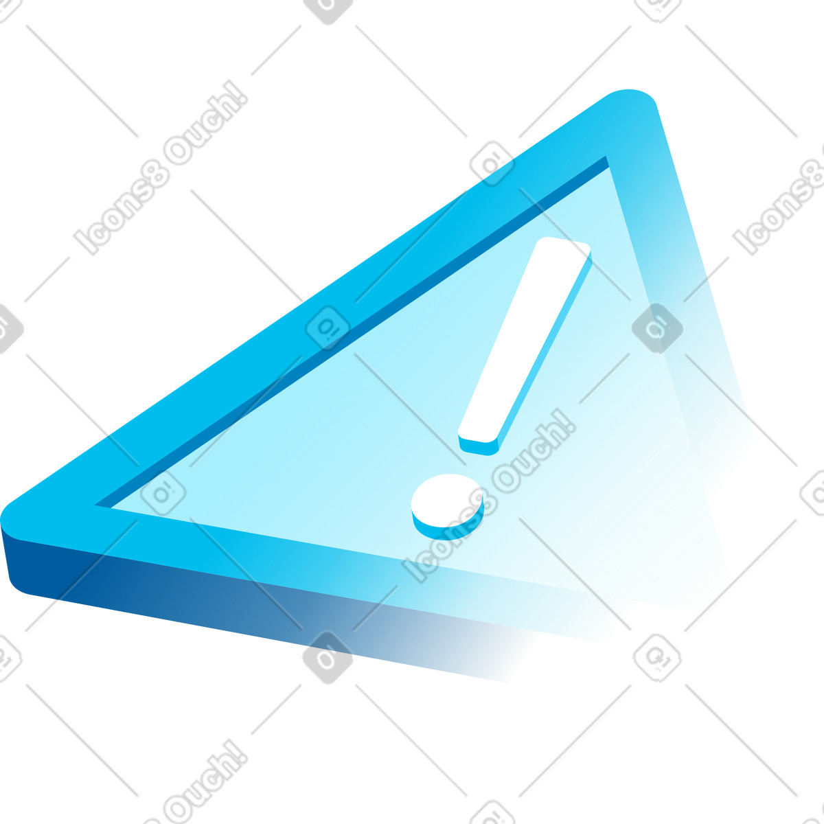 Illustration Signe d'erreur dans le style Icy à télécharger aux formats PNG, SVG