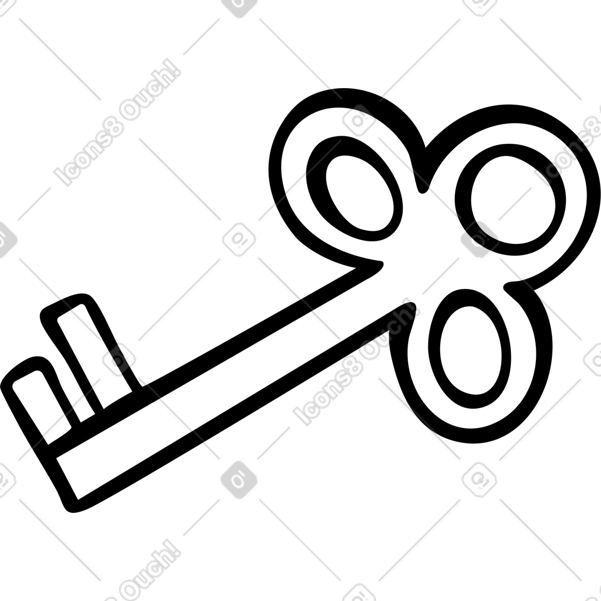 Key illustration in Journal style download in PNG, SVG