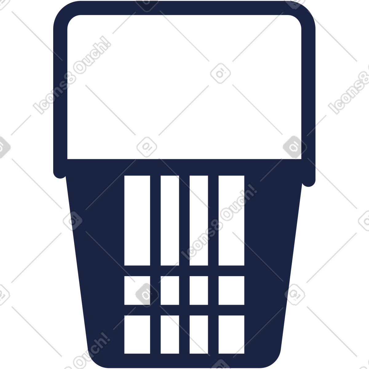 Supermarket basket illustration in Urban Line style download in PNG, SVG