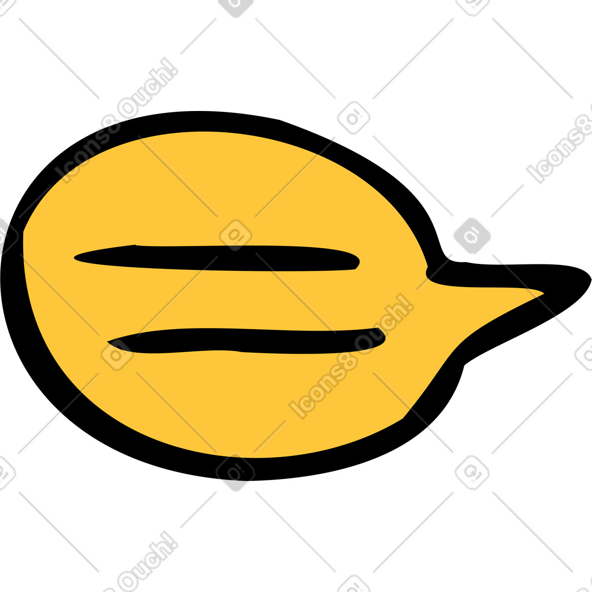 Gelbe sprechblase-Illustration im Comic-Stil als Download in PNG, SVG