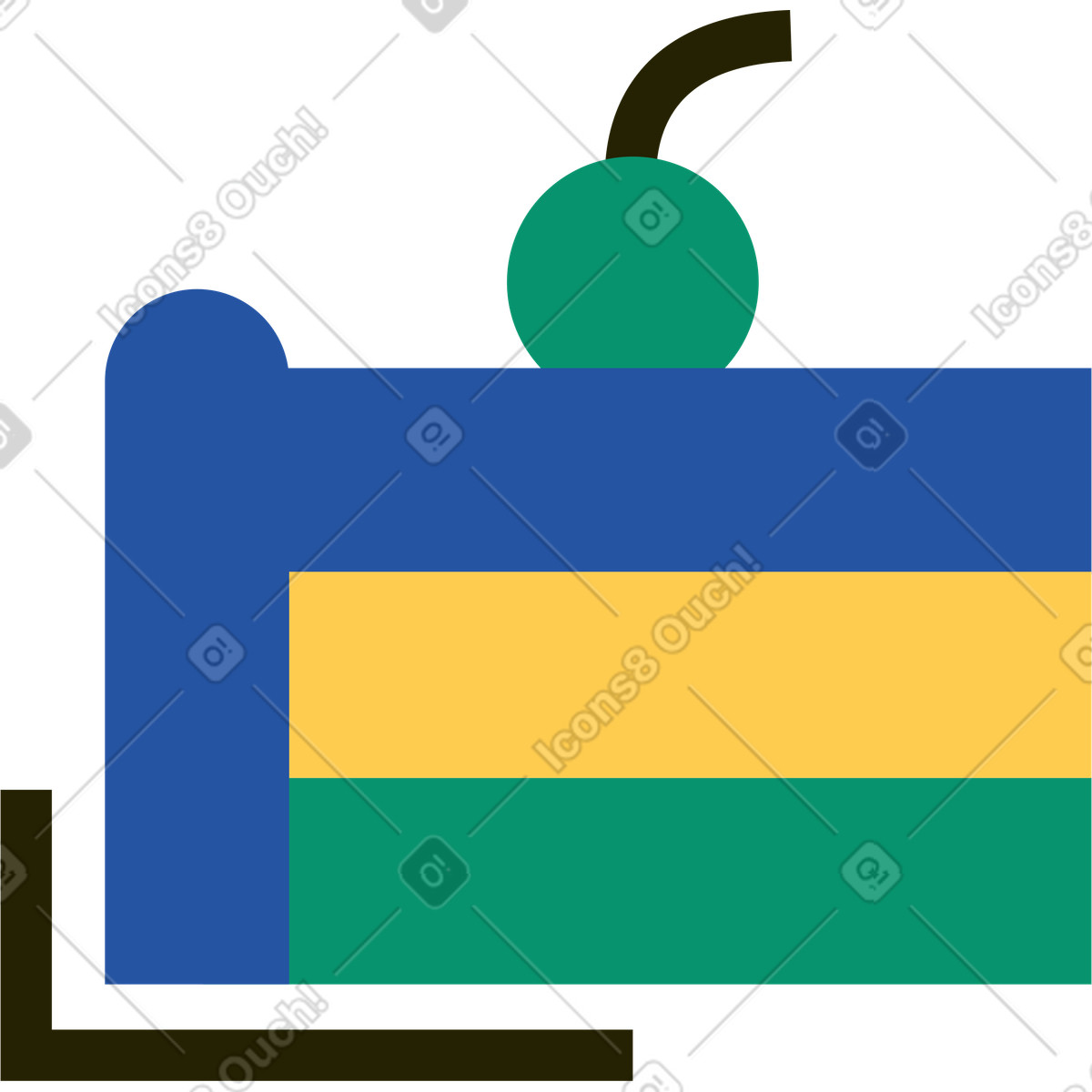 Piece of cake-Illustration im Spot-Stil als Download in PNG, SVG