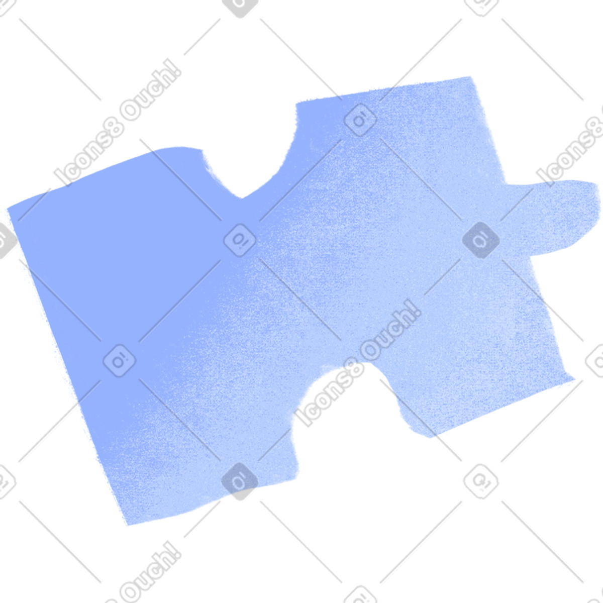 Ilustração de Blue puzzle piece em no estilo Quirky para baixar em PNG, SVG