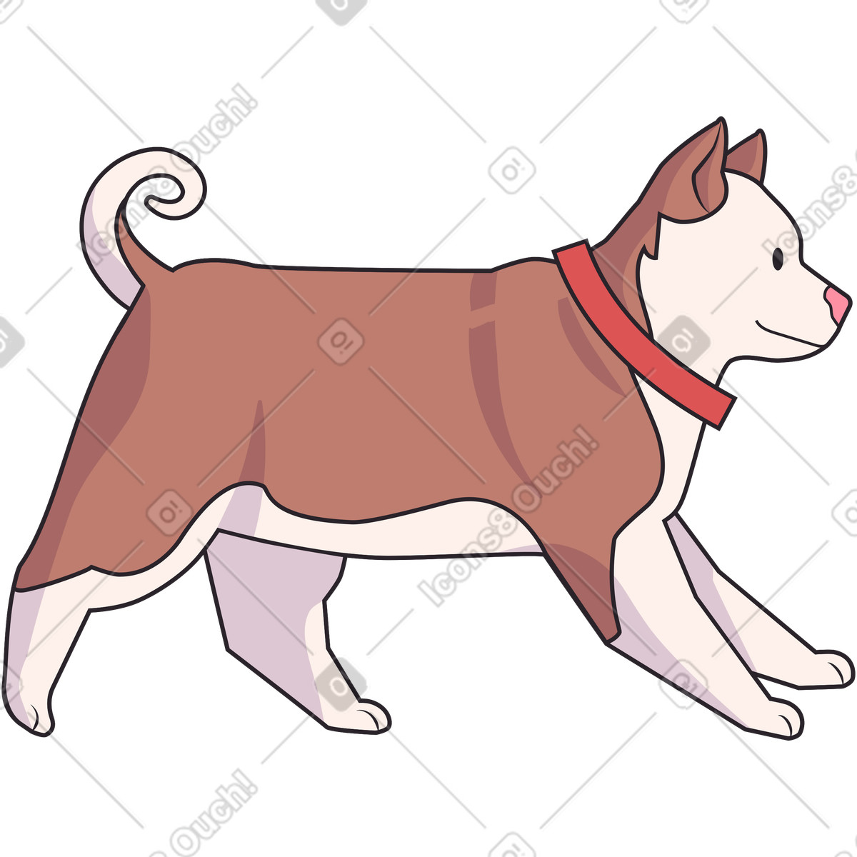 Ilustração de Little husky puppy em no estilo Eastwood para baixar em PNG, SVG