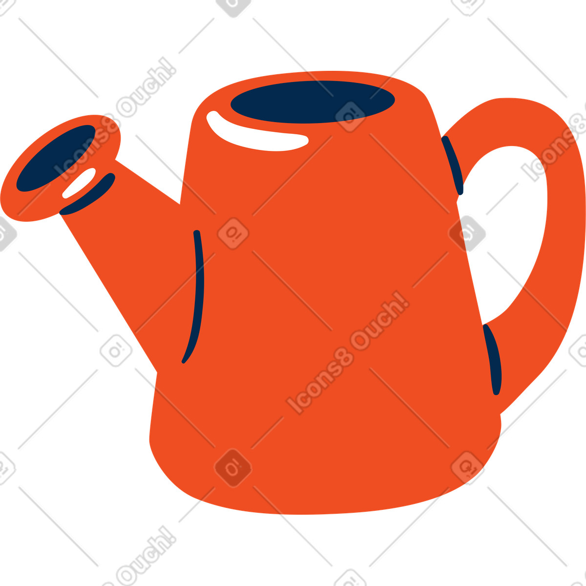 Watering can illustration in Flame style download in PNG, SVG