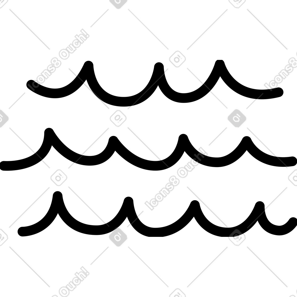 Twirl 스타일의 파도 일러스트레이션 PNG, SVG 다운로드