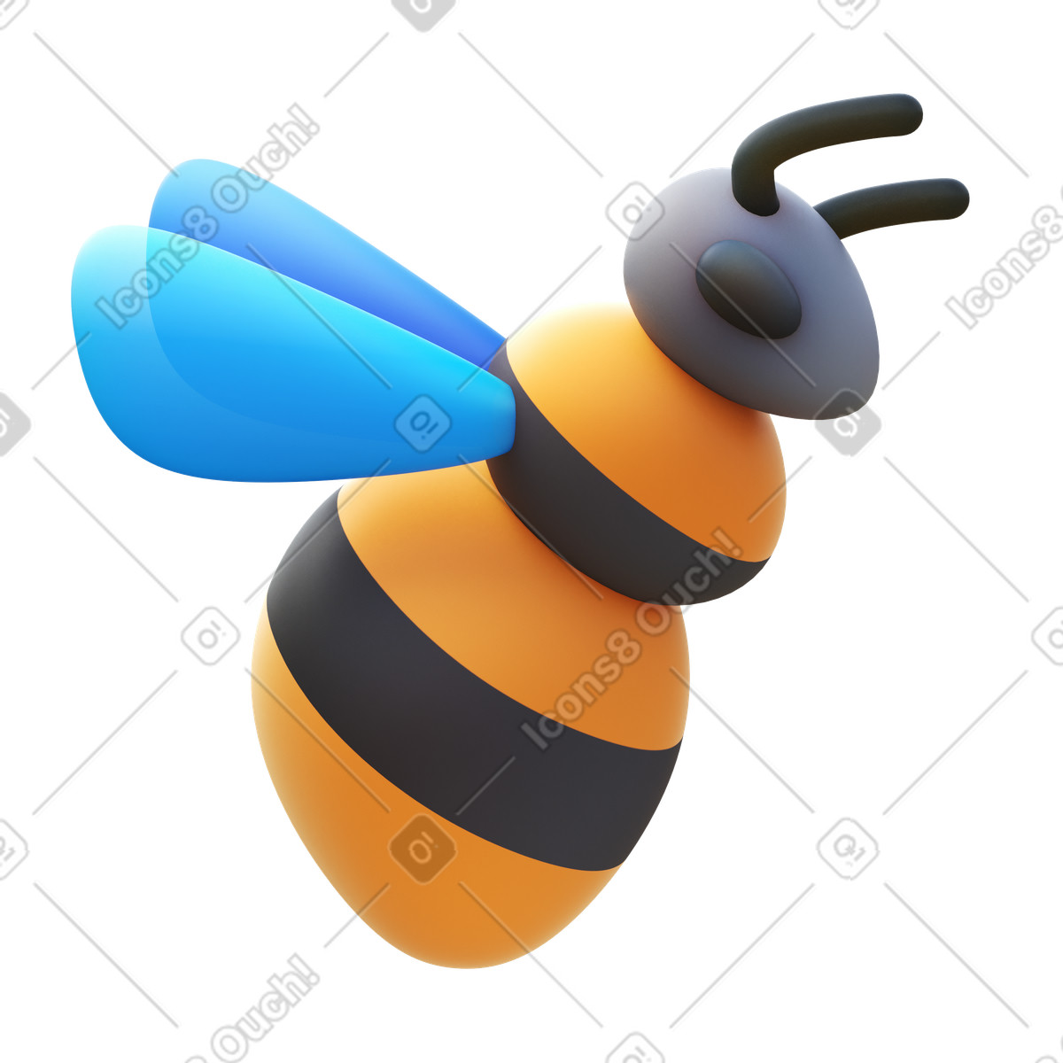 Hummel-Illustration im 3D Fluency-Stil als Download in PNG, SVG