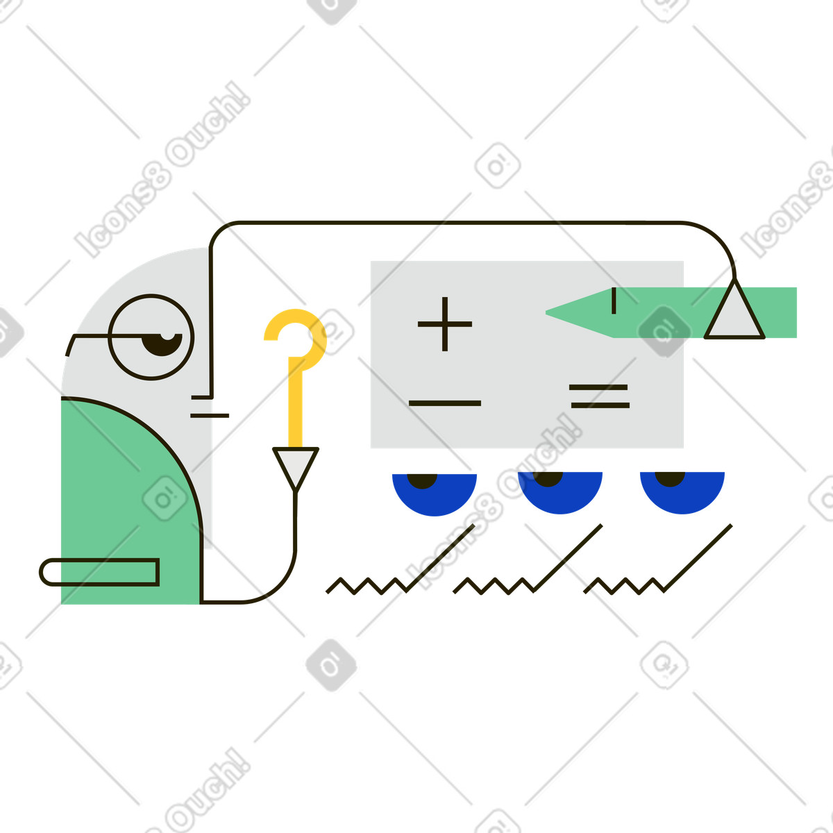 Ilustração de Escola em no estilo Geom para baixar em PNG, SVG