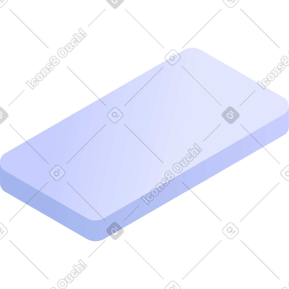 Base simple rounded rectangle shape for ui component or button illustration in Quantum style download in PNG, SVG
