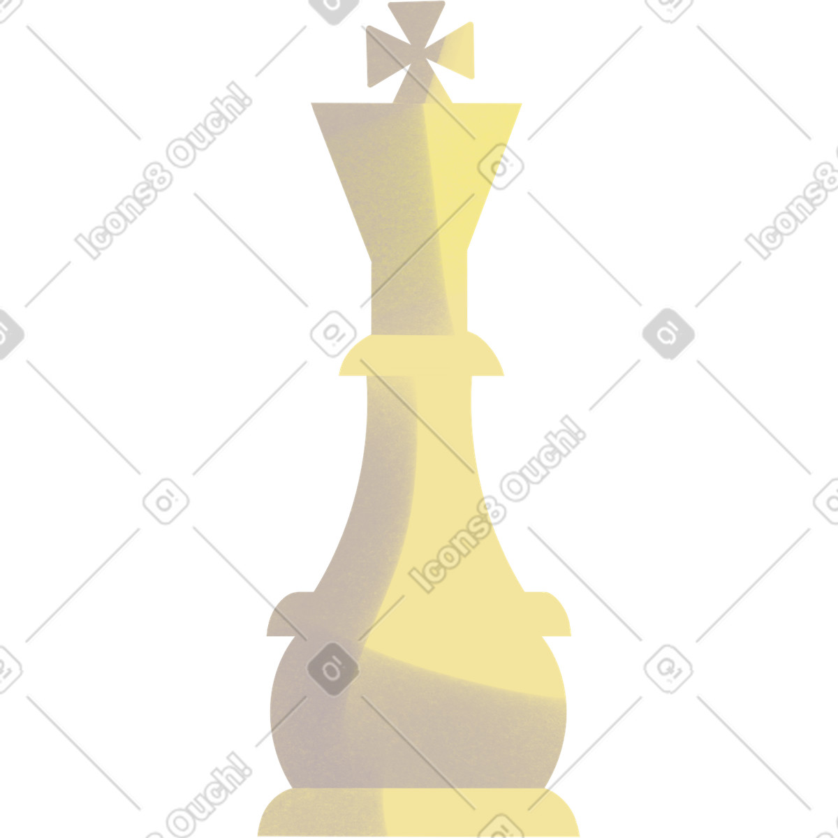 Shine 스타일의 White king chess 일러스트레이션 PNG, SVG 다운로드