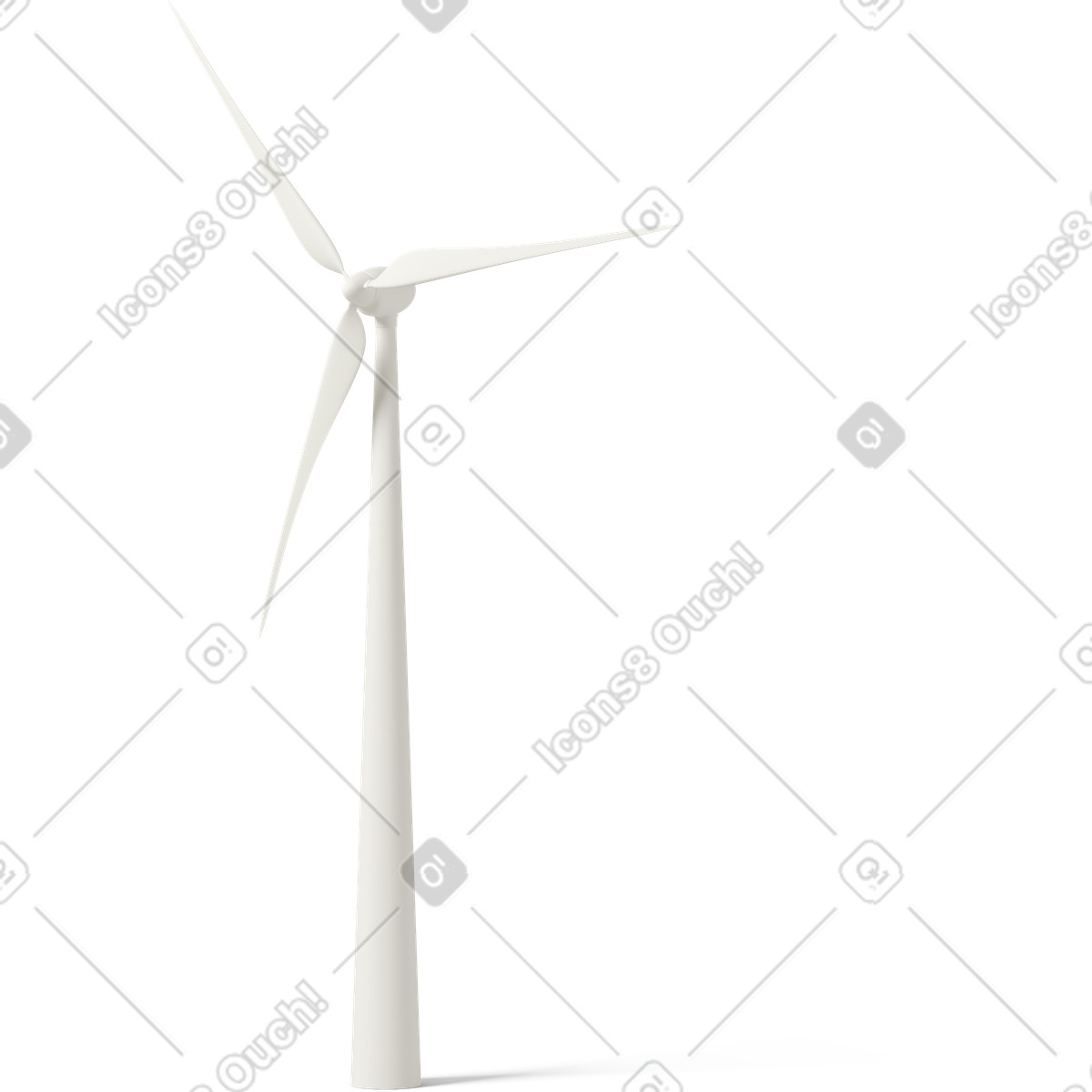 Ilustración Wind turbine en estilo 3D Casual life a descargar en PNG y SVG
