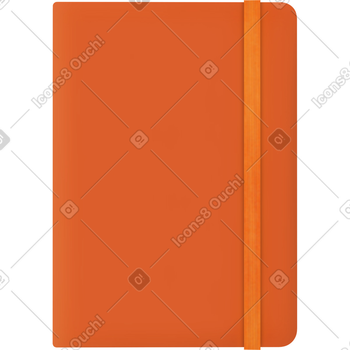 Ilustração de Caderno laranja em no estilo Jumble para baixar em PNG, SVG
