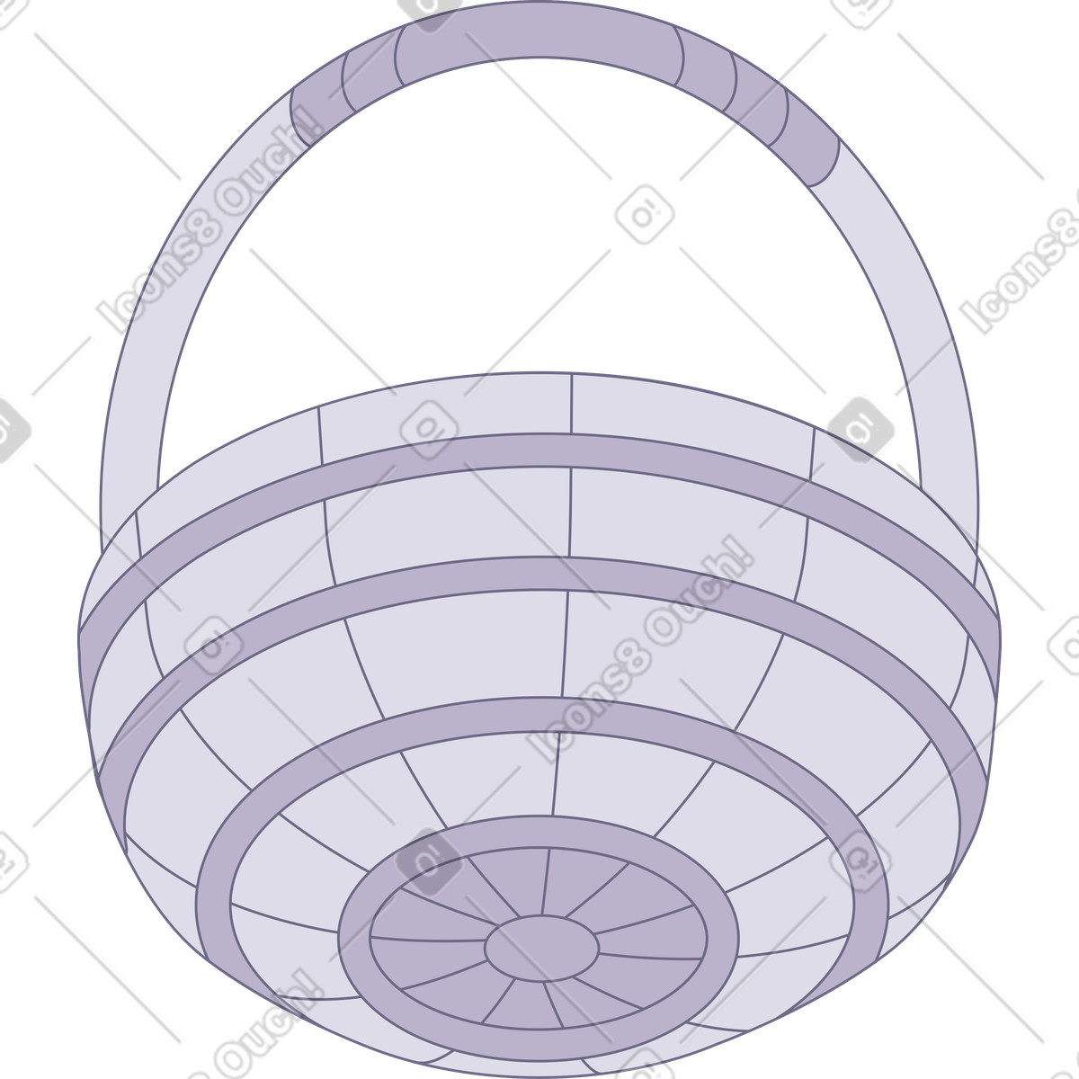 Ilustração de Cesta em no estilo Modul para baixar em PNG, SVG