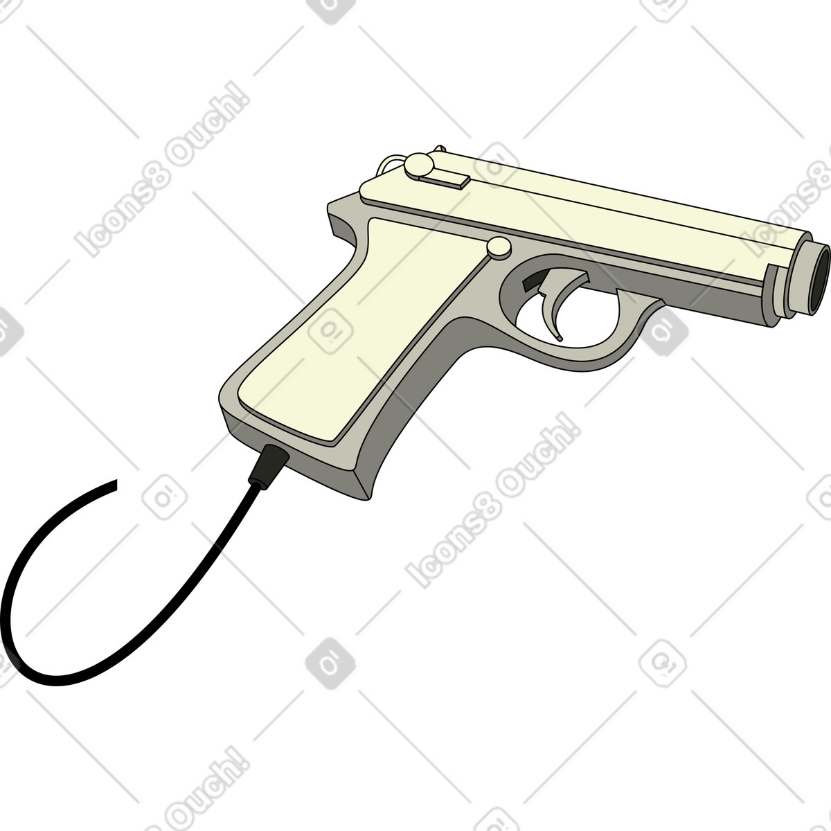 Illustration Pistolet-jouet dans le style Retro à télécharger aux formats PNG, SVG