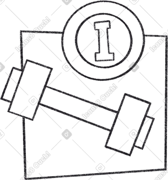 광장에 아령과 금메달 PNG, SVG