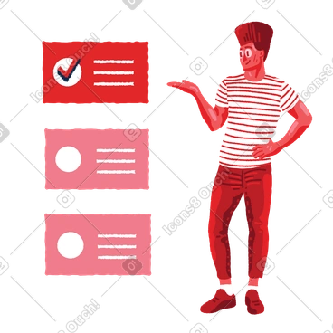 Man selecting subscription options online PNG, SVG
