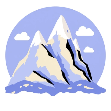 Mountain peaks with sharp, jagged edges forming a natural hashtag pattern against a bright blue sky. The peaks are covered in snow, contrasting with the rocky surfaces below. Fluffy white clouds drift lazily in the sky, enhancing the serene atmosphere of the mountainous landscape. Sunlight casts shadows across the rugged terrain, highlighting the unique shapes of the mountains.