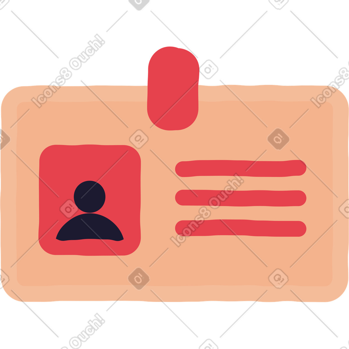 Illustration Identifiant dans le style Stripy à télécharger aux formats PNG, SVG