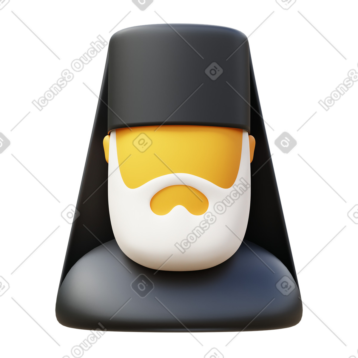 Orthodox priest illustrazione in stile 3D Fluency scarica in PNG, SVG