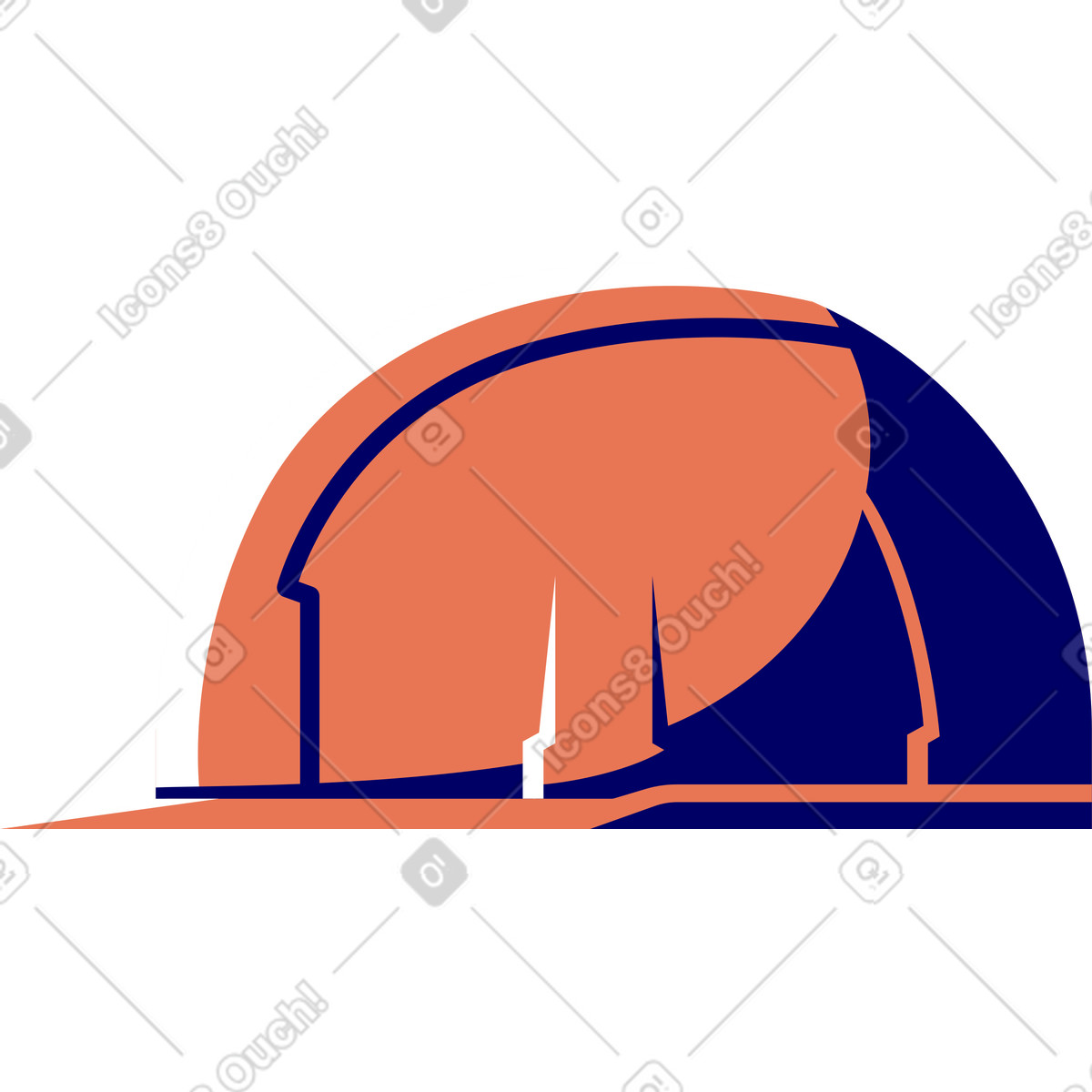 Casco da costruzione illustrazione in stile Lounge scarica in PNG, SVG