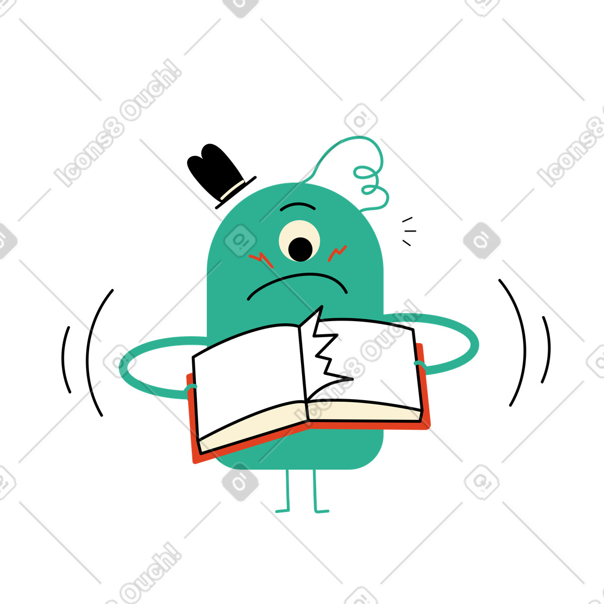Jelly スタイルの キャラクターが正しいページを見つけることができません のイラストをPNG、SVG形式でダウンロード