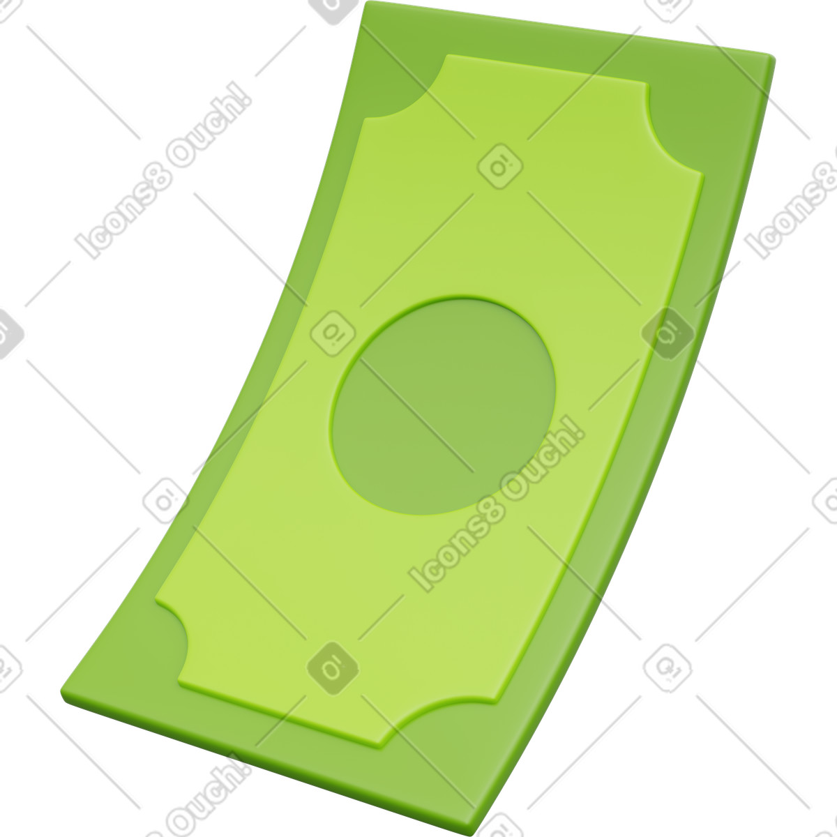 Cash payment with money bill-Illustration im 3D Playful-Stil als Download in PNG, SVG