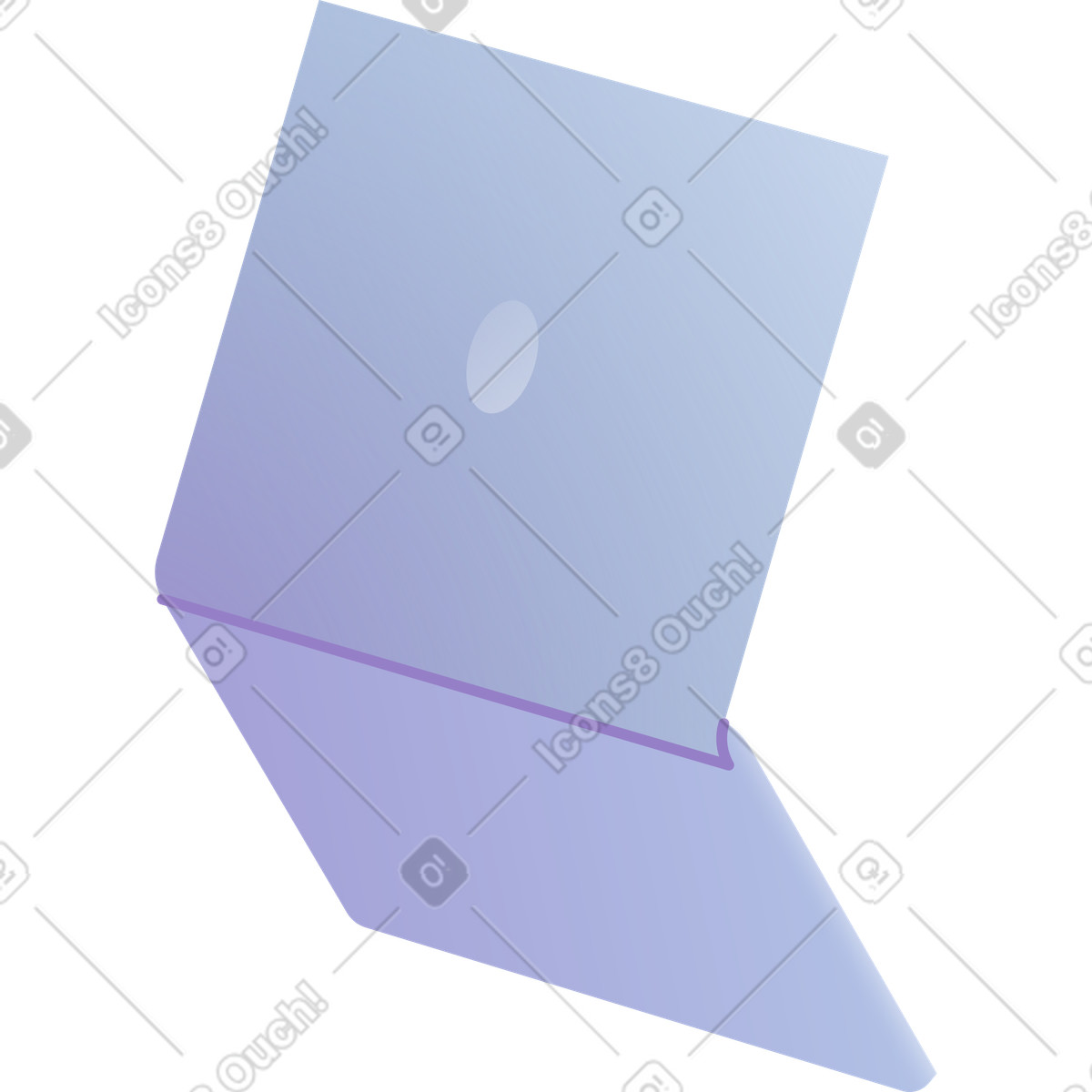 Ilustración Laptop abierta en estilo Colors a descargar en PNG y SVG