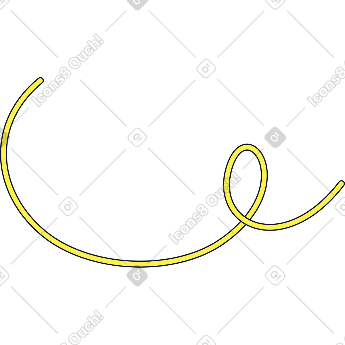 Illustration Ligne courbe dans le style Flexy à télécharger aux formats PNG, SVG