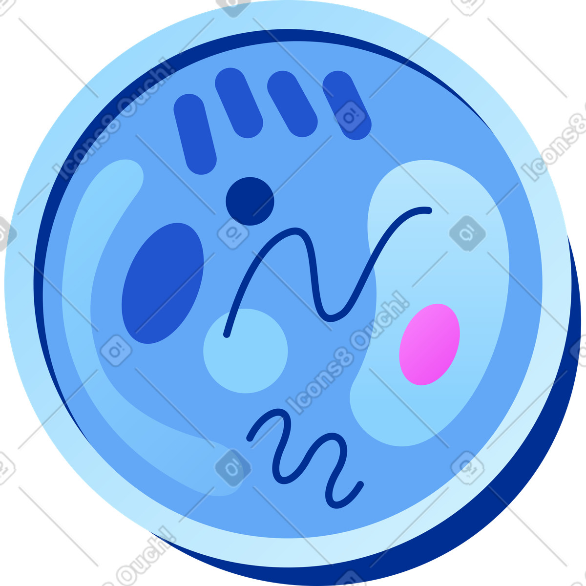 Ilustración Placa de petri en estilo Glossy a descargar en PNG y SVG