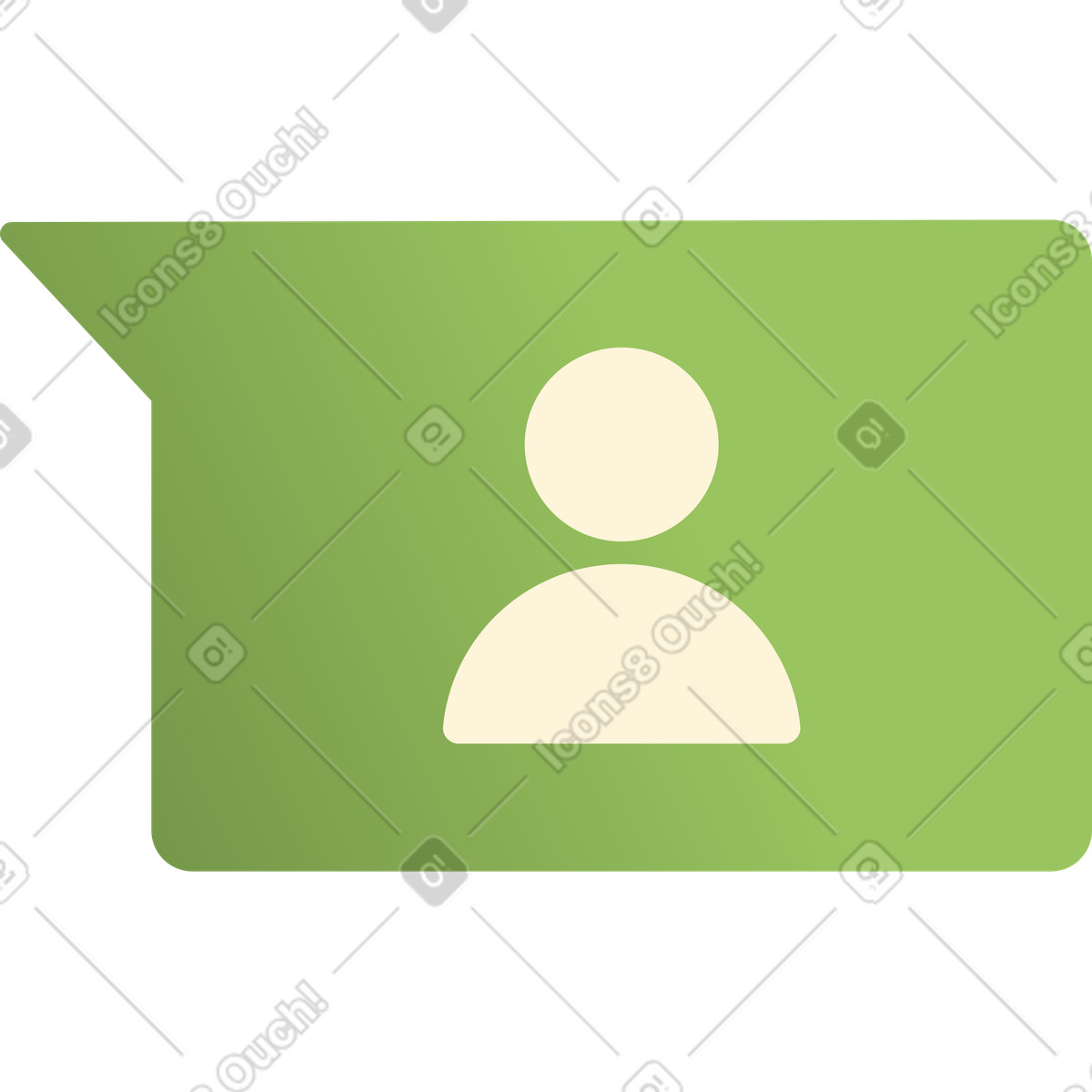 Window with a user dialog illustration in Silky style download in PNG, SVG