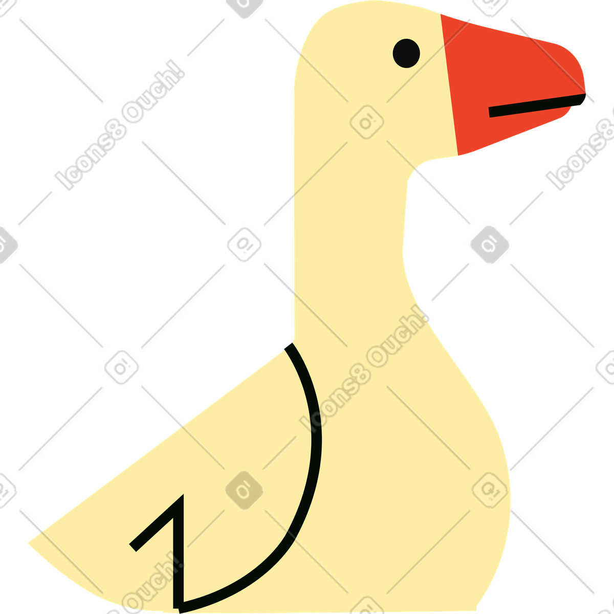 Illustration Oie dans le style Polar à télécharger aux formats PNG, SVG