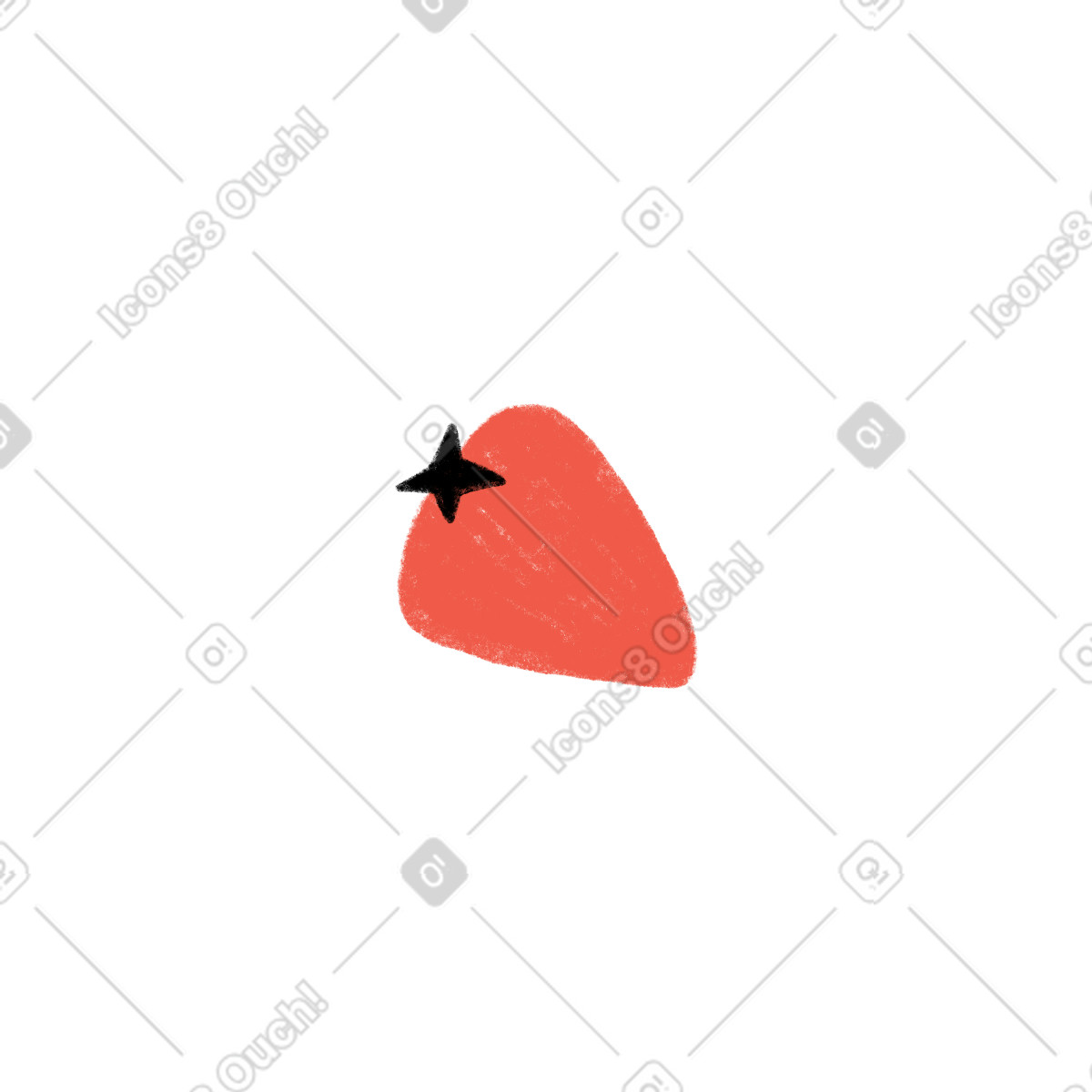Иллюстрация Small strawberry в стиле Tutti — скачать в форматах PNG, SVG