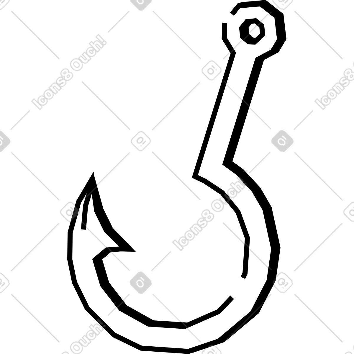 Ilustração de Anzol pesca em no estilo Amethyst para baixar em PNG, SVG