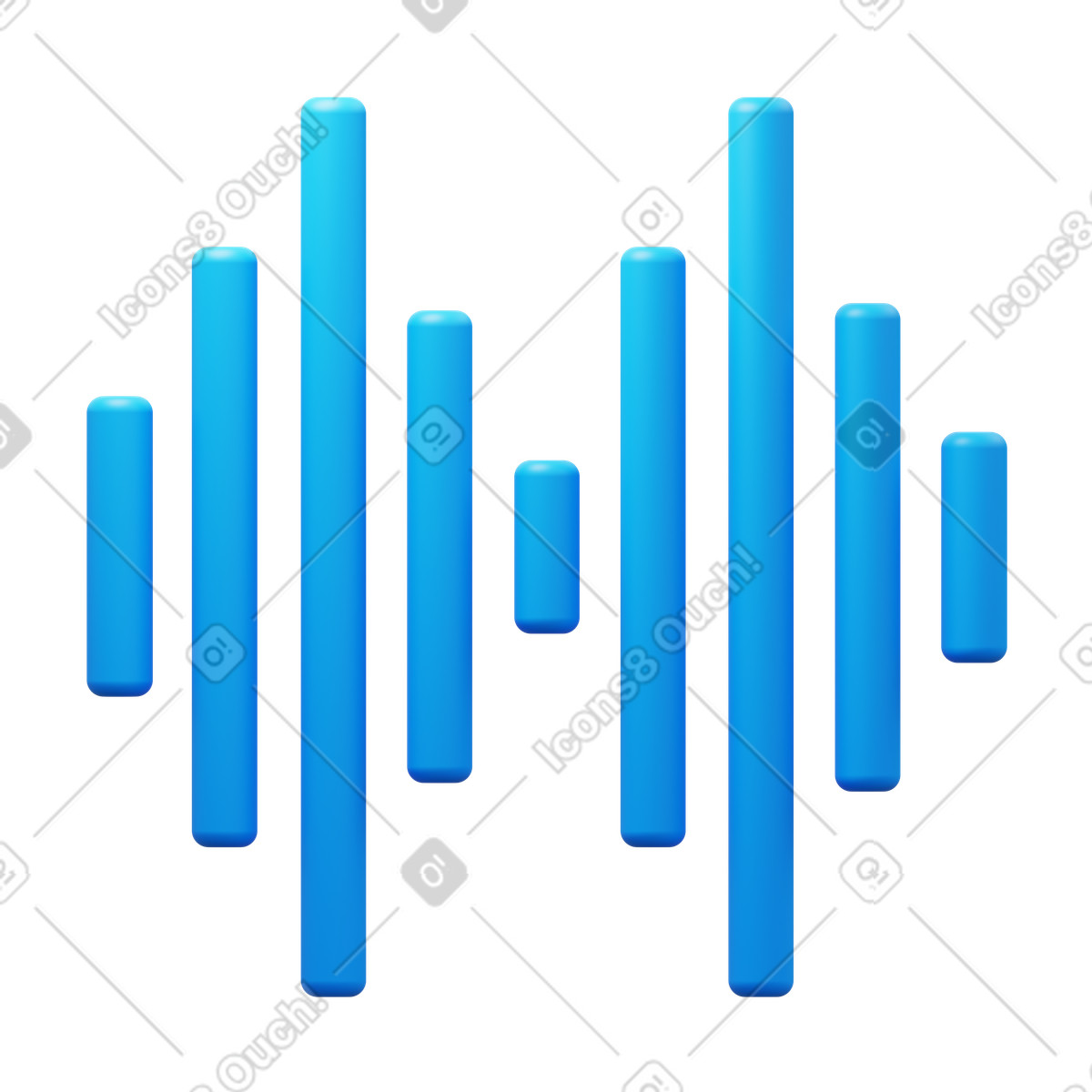 Ilustração de Audio wave em no estilo 3D Fluency para baixar em PNG, SVG