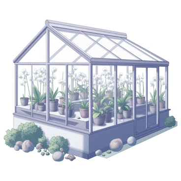 A conservatory filled with rare and delicate orchid species