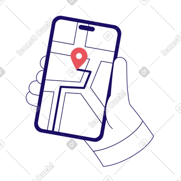 Route to the checkpoint or destination animated illustration in GIF, Lottie (JSON), AE