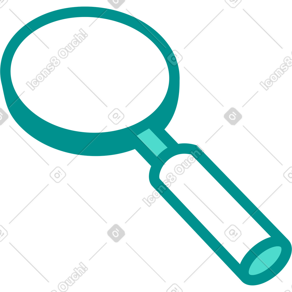 Magnifying glass illustration in PNG, SVG