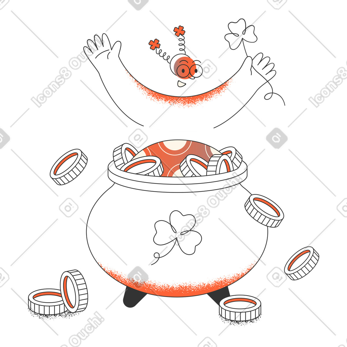 Crayon スタイルの 聖パトリックの日 のイラストをPNG、SVG形式でダウンロード