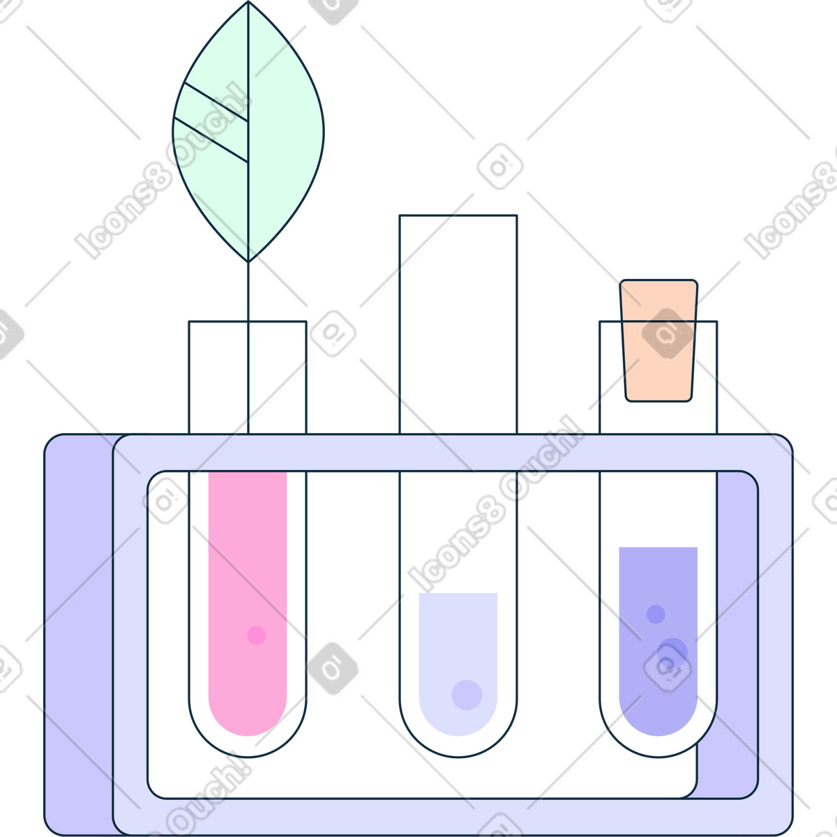 Provette illustrazione in stile Bubble gum scarica in PNG, SVG