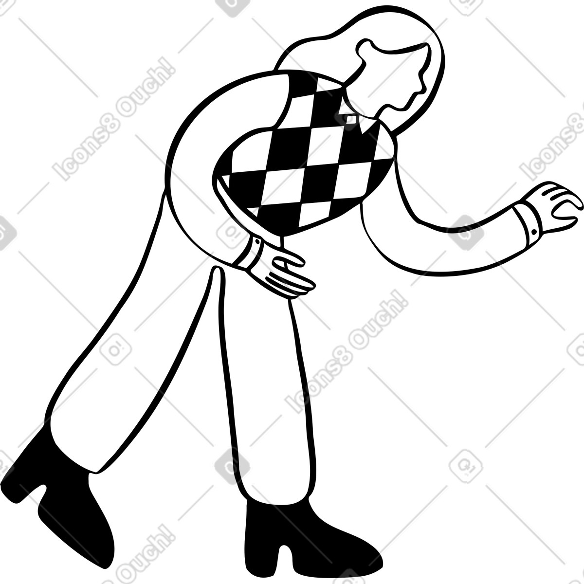 Young woman illustration in Journal style download in PNG, SVG