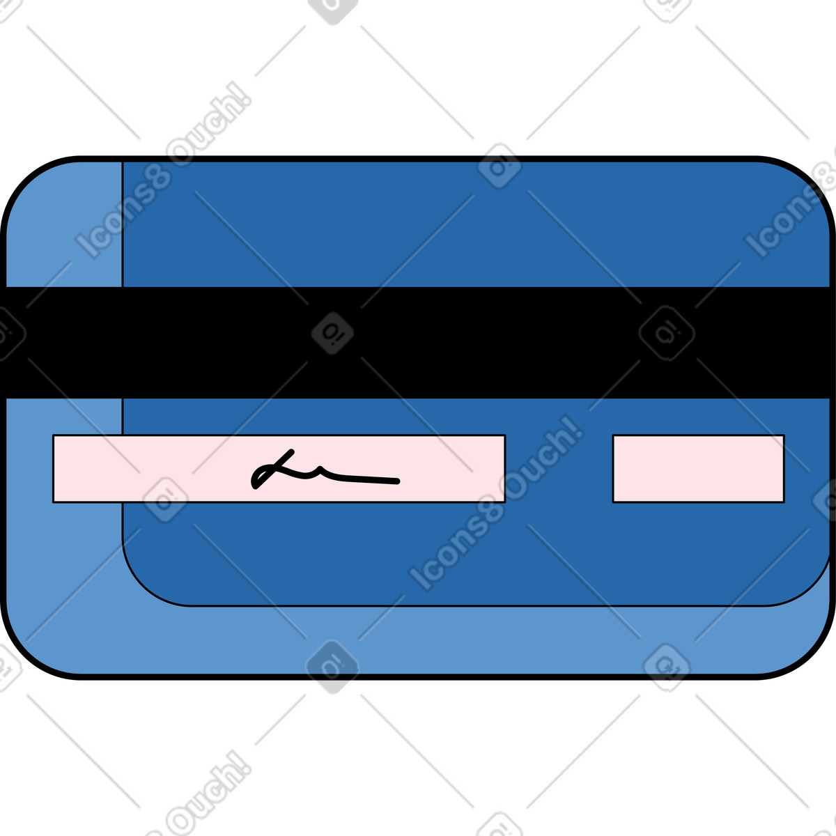 Kreditkarte-Illustration im Surr-Stil als Download in PNG, SVG