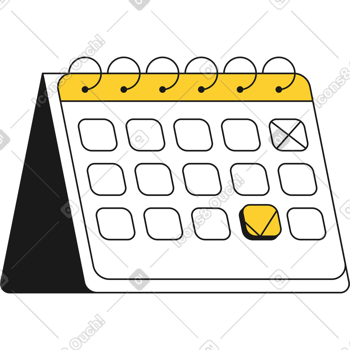 Taxi 스타일의 달력 일러스트레이션 PNG, SVG 다운로드